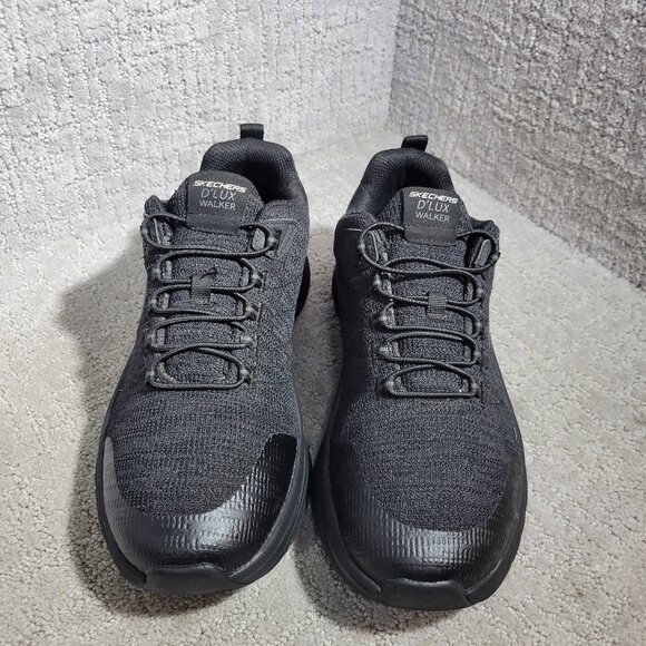 Skechers D’Lux Walker Relaxed Fit Men's Size 9.5 US Black Walking Shoes 232045 - Picture 2 of 11